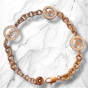 Free Michael Kors Top with Michael Kors Fulton Logo Chain Bracelet